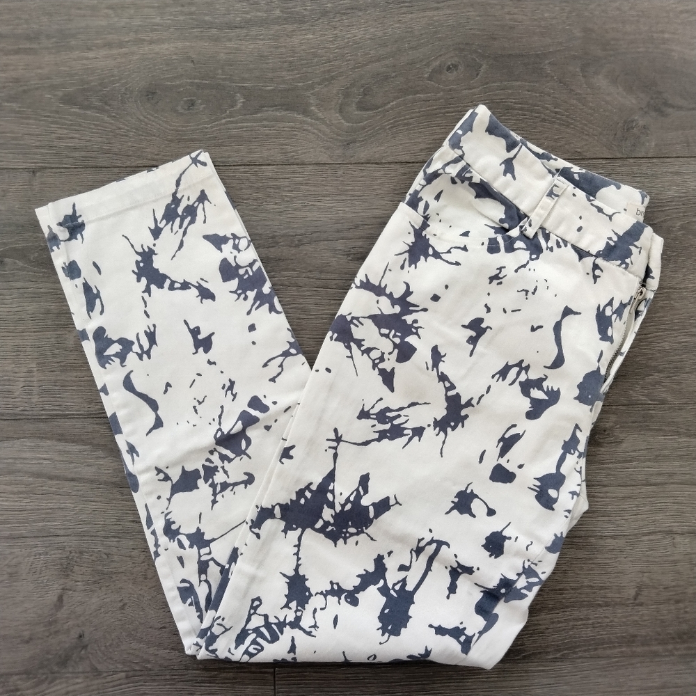 Broadcast Abstract Print Blue & White Pants